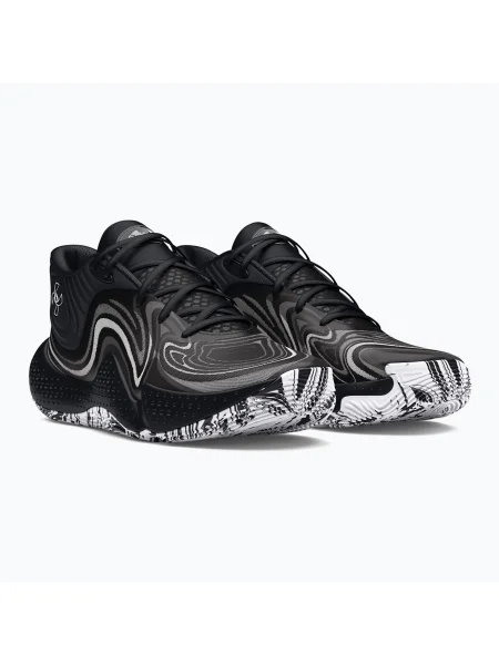 Under Armour Spawn 6 Mid kosárlabda cipő fekete/távoli szürke/mod szürke. Méret: 47 EU fekete