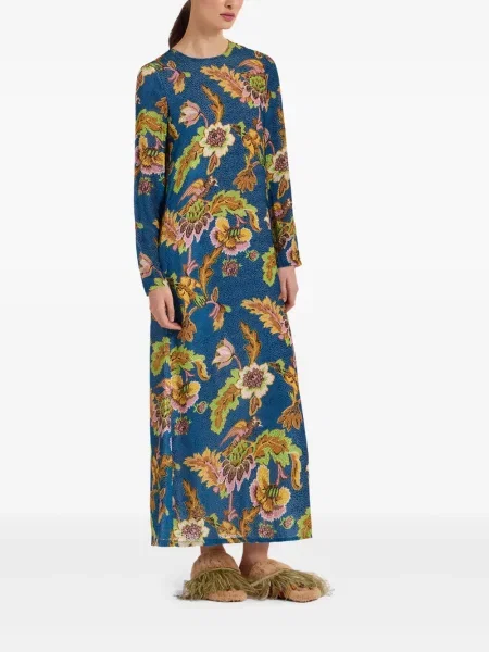 Rochie maxi La Doublej de costum albastru