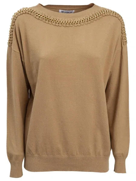 Influencer Pulover cămilă maro