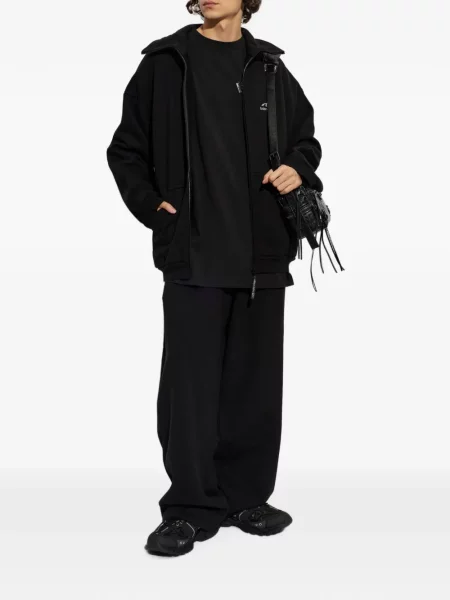 Бягане панталон Balenciaga с принт черно