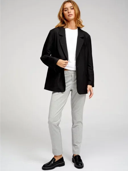 TEESHOPPEN Pantaloni Haylie amestecat gri