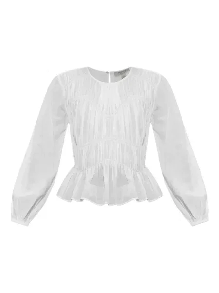 Top Allsaints cu volane alb