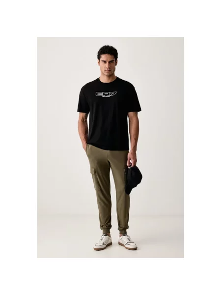 Emporio Armani Spodnie dresowe PJVRZ zielony