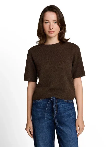 TOM TAILOR DENIM Sveter čokoládová