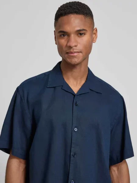 Koszula casual o kroju relaxed fit z mieszanki lnu i bawełny model RLXCLAY' Selected Homme