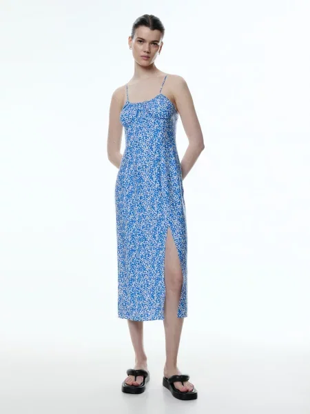 EDITED Rochie de vară Maleen albastru alb