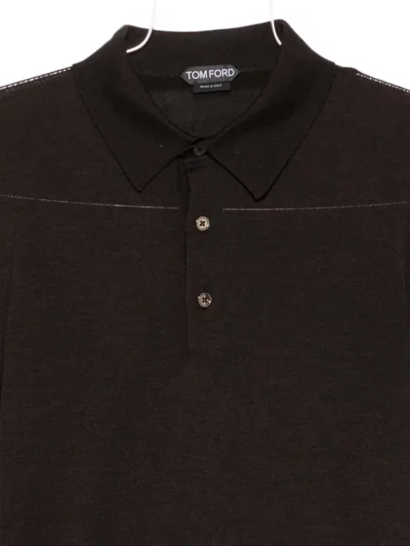 Lung tricou polo Tom Ford maro