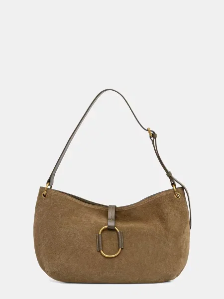 Geanta hobo Twinset din piele verde