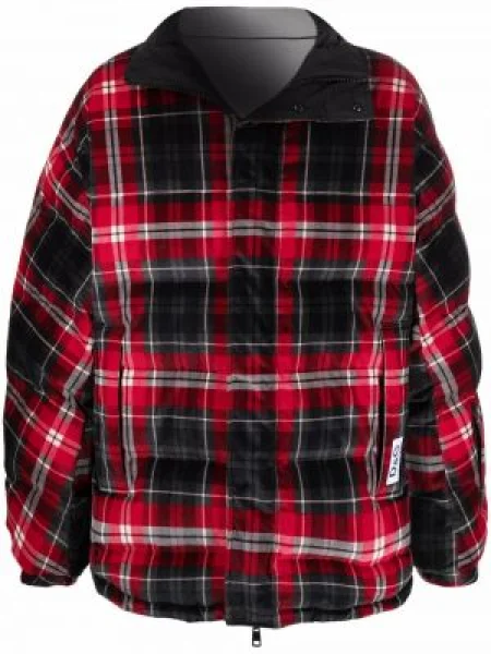 Reversibil geacă cu puf Dolce & Gabbana în carouri