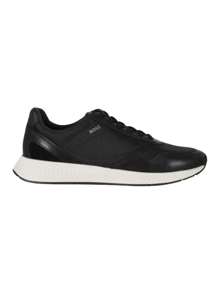 Sneakersy Boss skórzane czarne