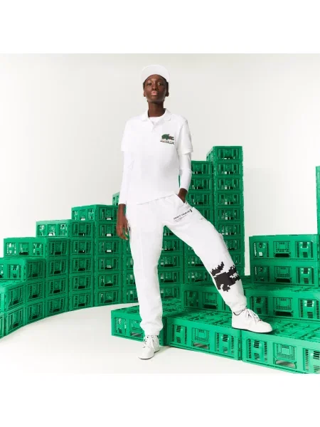 Поло Lacoste белое
