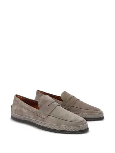 Pantofi loafer Tod's din piele de căprioară gri
