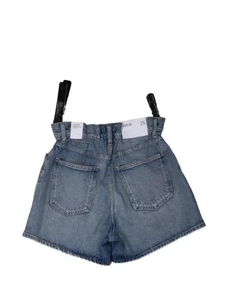 Pantaloni scurți Agolde cu talie înaltă albastru