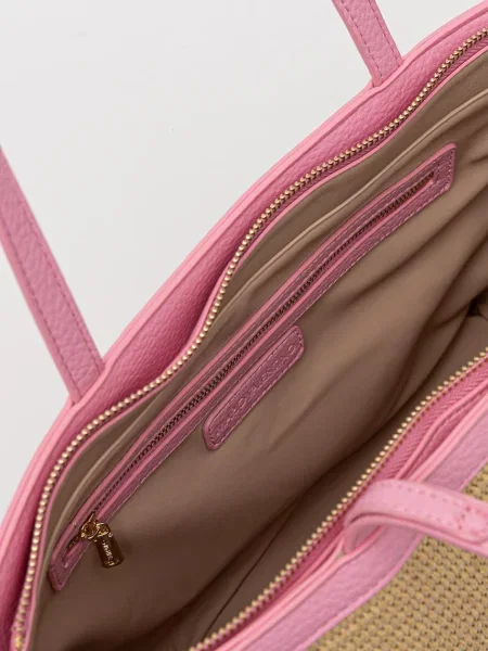 VALENTINO Shopper táska rózsaszín / gyapjúfehér bézs