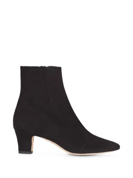 Cizme scurte Manolo Blahnik din piele de căprioară negru