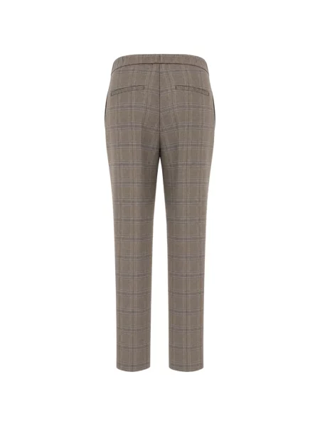 Pantaloni Peserico în carouri maro