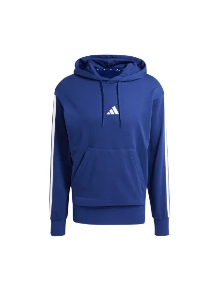 Csíkos frottír melegítő felső Adidas kék