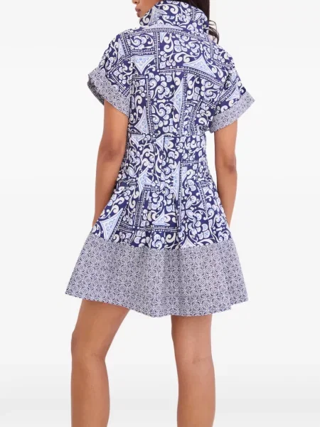 Rochie tip cămașă Cara Cara cu imagine albastru