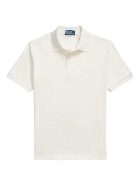 Dlouhá pruhovaná s límcem kšiltovka Polo Ralph Lauren modrá