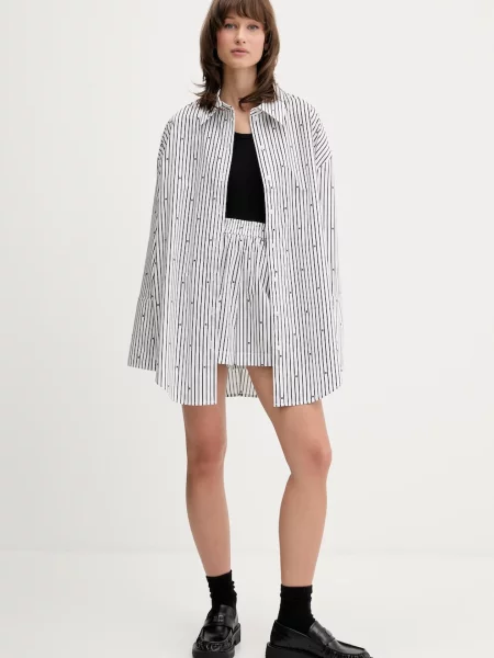 Rotate szorty wzorzyste high waist czarny