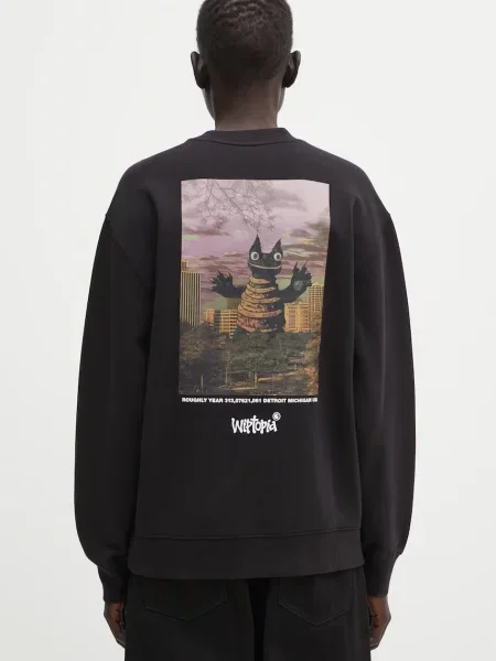 Carhartt WIP bluză W Wiptopia Script Sweat cu imprimeu negru