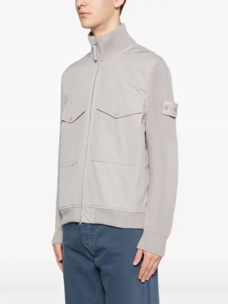 Geacă Stone Island cu strasuri gri