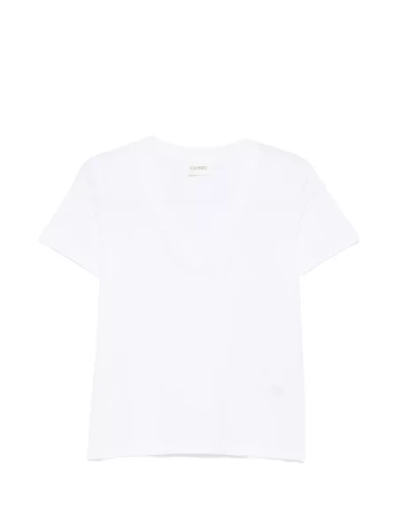 Tricou cu decolteu în v Closed cu decolteu în V alb