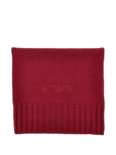 Fular Emporio Armani cu broderie roșu