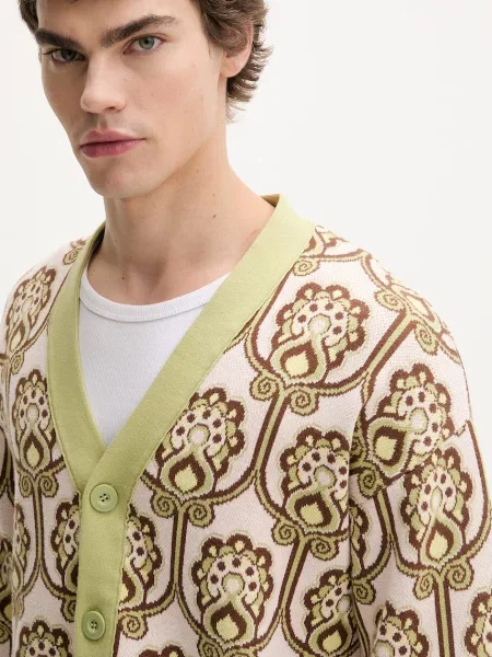 Drôle de Monsieur kardigán Cardigan Tapisserie Florale zöld
