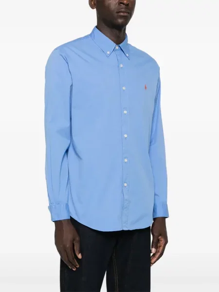 Pruhované polotričko Polo Ralph Lauren s výšivkou modré