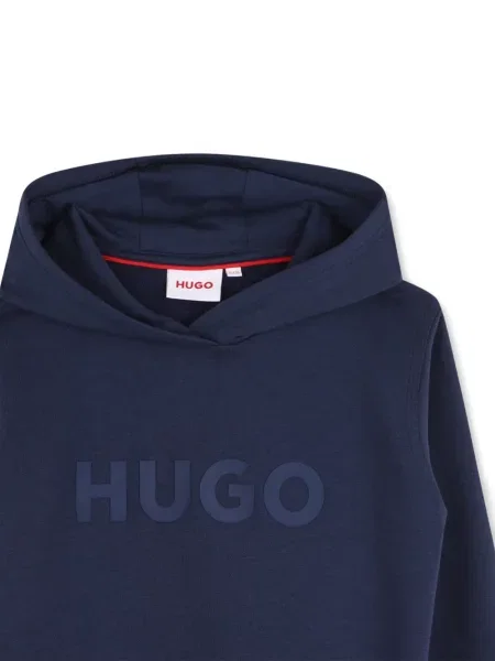 Bluza z kapturem dziecięca Hugo niebieska