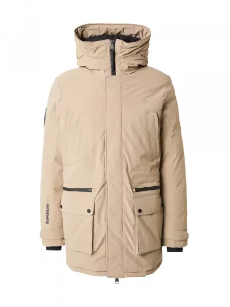 Μπουφάν παρκά Superdry & Co μαύρο