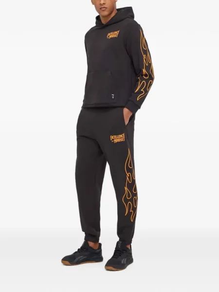 Hanorac cu glugă Puma cu imagine negru