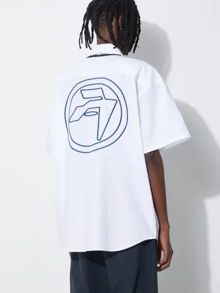 Классическая ошейниковый рубашка Ambush белая