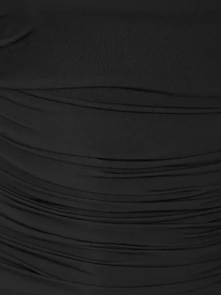 Топ Elisabetta Franchi с драперии едно рамо черно