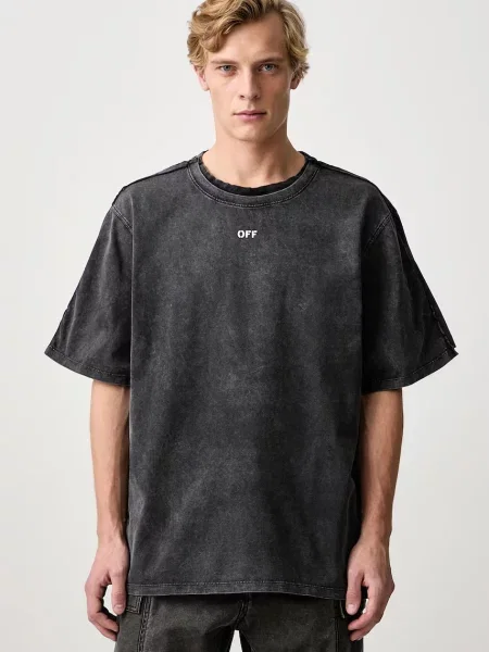 Off-White Off Stamp Overlap Regular tricou din pentru bărbați alb
