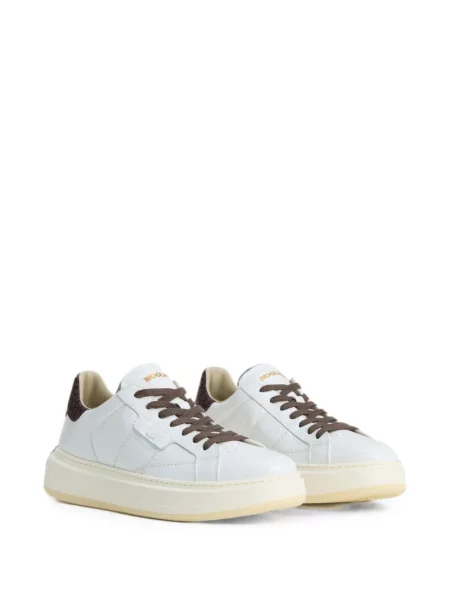 Sneakerși Woolrich din piele alb