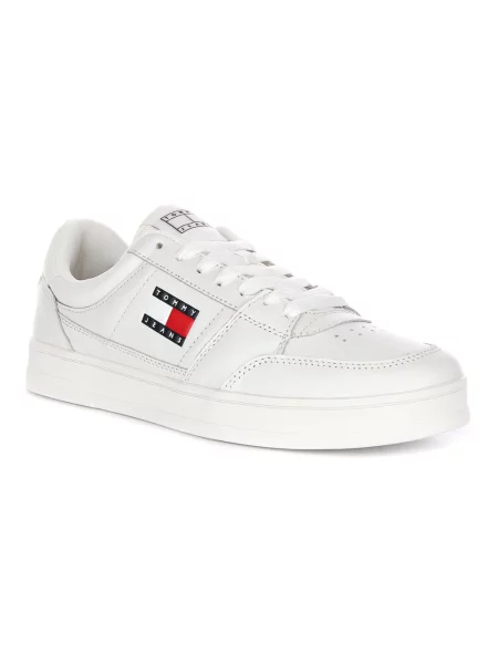 Tommy Jeans sneakersy skórzane TJM THE GREENWICH NEW ESS biały