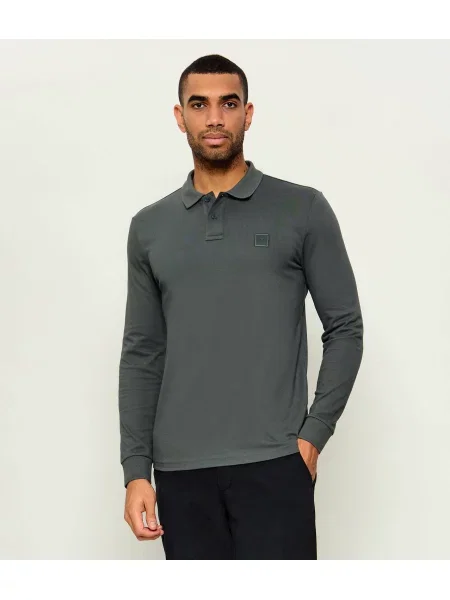 BOSS Tricou Passerby smarald verde
