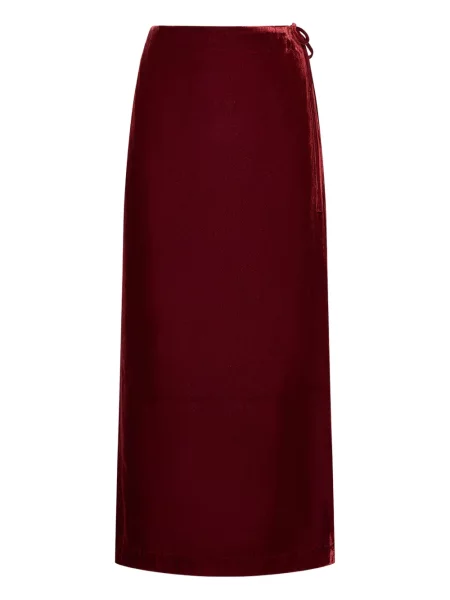 Fustă Maliparmi de catifea roșu