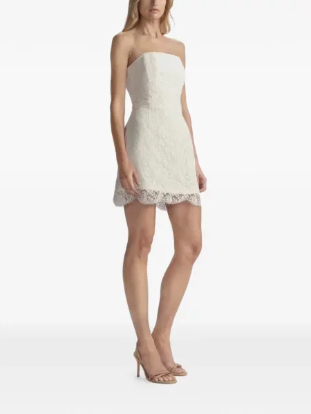 Дантелена рокля A.l.c. с дантела без презрамки бяло