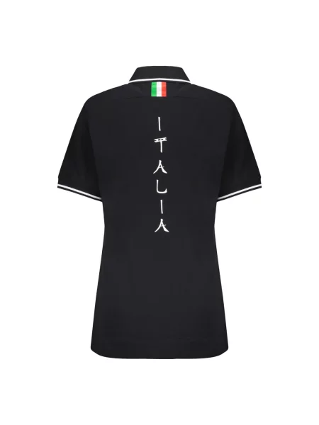 Krótka koszulka polo Emporio Armani Ea7 z krótkim rękawem niebieska