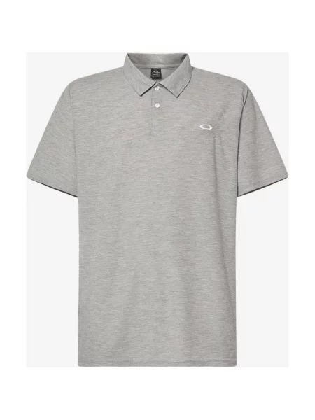 Jasnoszara koszulka polo z krótkim rękawem Oakley Relax Urban S szara