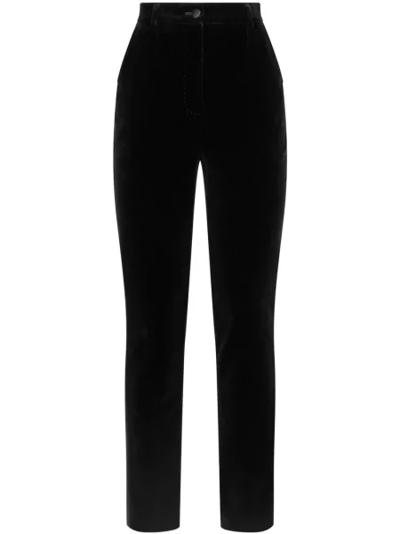 Pantaloni Dolce & Gabbana de catifea negru
