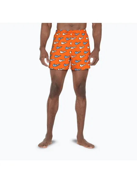 Pantaloni scurți de sport Nike cu imagine portocaliu