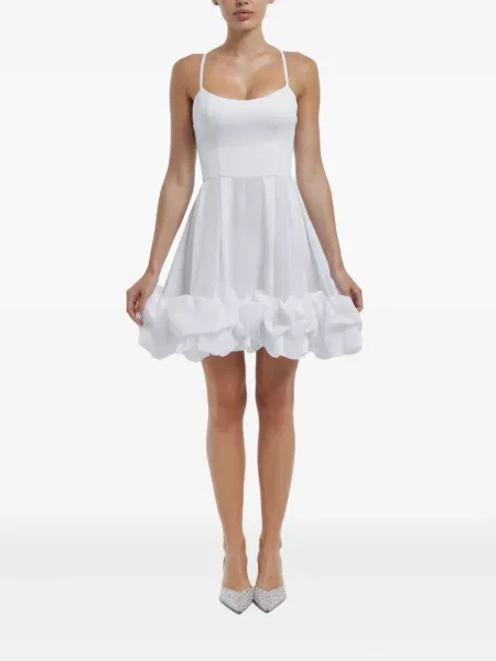 Rochie mini Post Meridiem cu spatele deschis de costum alb