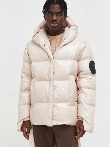 MMC STUDIO kurtka puchowa Jesso zimowa oversize beżowy