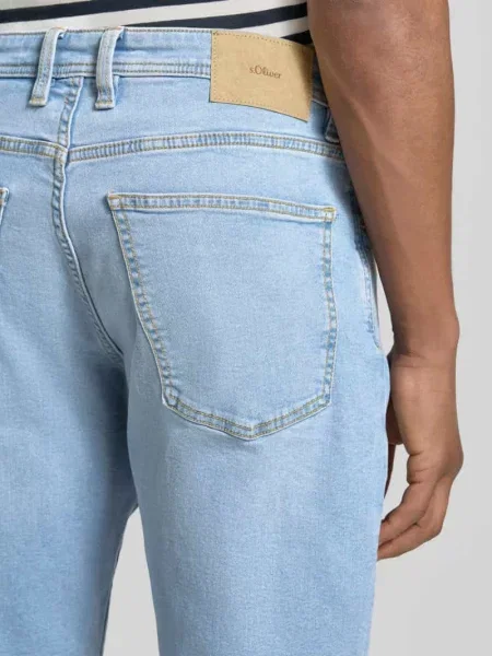 Jeansowe bermudy o kroju regular fit z mieszanki bawełny S.oliver Red Label