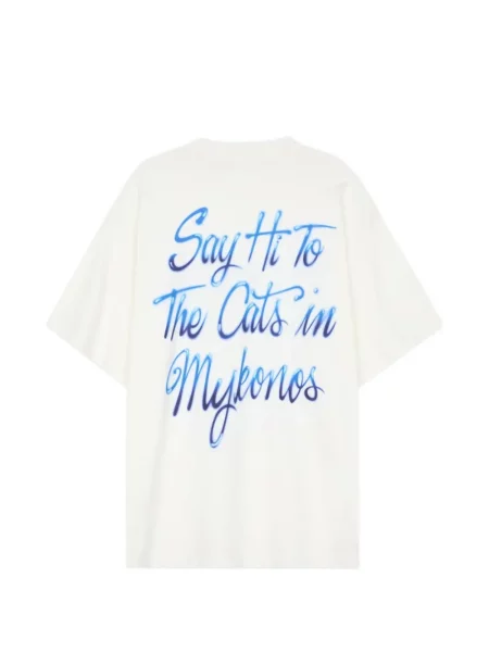 Tricou Flâneur cu imagine alb