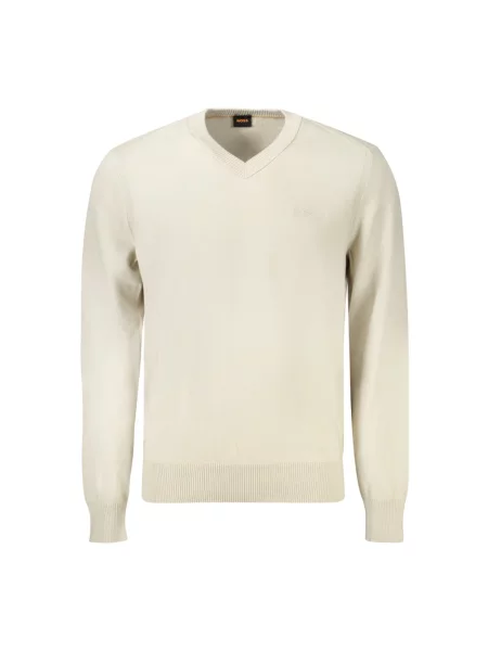 Sweter Hugo Boss wełniany beżowy